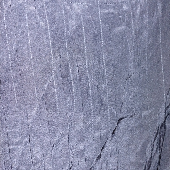 Club Monaco silk dress size 12, so soft beautiful color navy, sleeveless, pleats - Picture 4 of 8